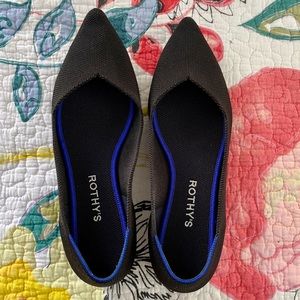 Rothy’s The Point Black Flats with New Liners - Size 9